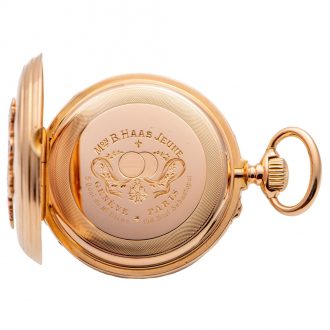 Swiss 18K pink gold complicated lever pocket watch Circa 1880