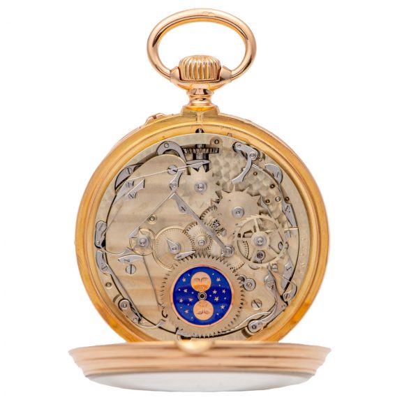 Swiss 18K pink gold complicated lever pocket watch Circa 1880 Swiss 18K pink gold complicated lever pocket watch Circa 1880