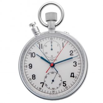Oversized Swiss chromium-plated pocket watch Circa 1950