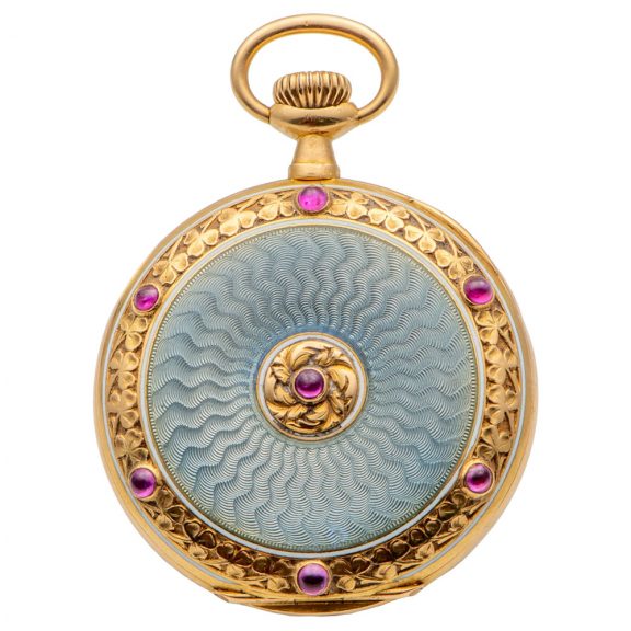Charming Swiss gold open faced pendant watch Circa 1905