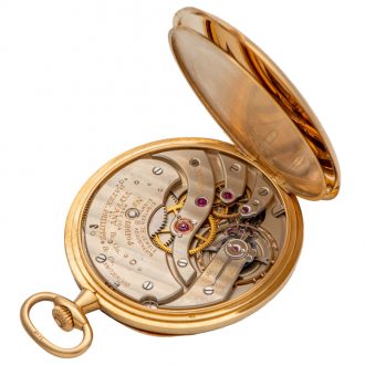 Swiss gold pocket watch with extra quality movement Circa 1915