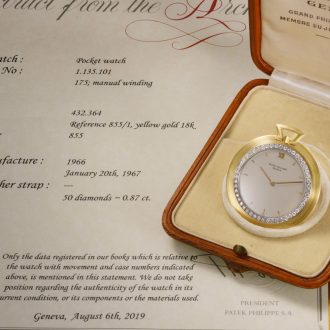 Swiss 18k gold and diamonds lady's watch Circa 1966