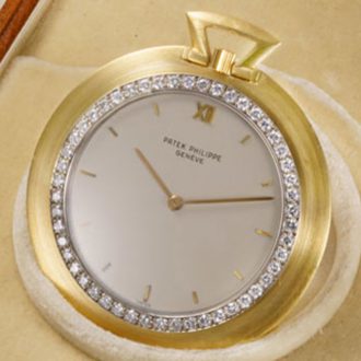 Swiss 18k gold and diamonds lady's watch Circa 1966