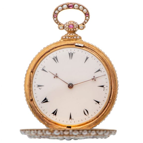 Swiss gold pocket watch made for the Turkish market Circa 1840 Swiss gold pocket watch made for the Turkish market Circa 1840