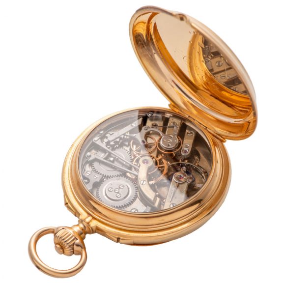 French gold chronograph keyless pocket watch Circa 1875 French gold chronograph keyless pocket watch Circa 1875