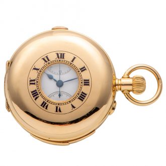 Historical Swiss gold half hunting cased pocket watch Circa 1910