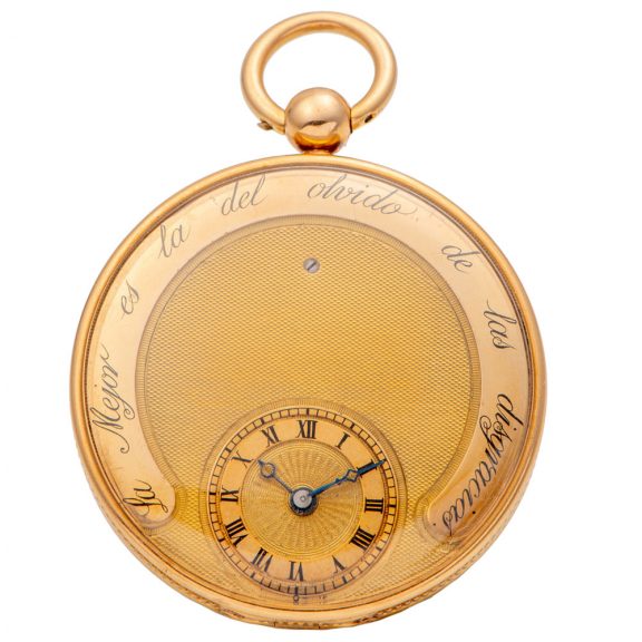 TFrench gold and enamel key wind pocket watch Circa 1805 French gold and enamel key wind pocket watch Circa 1805