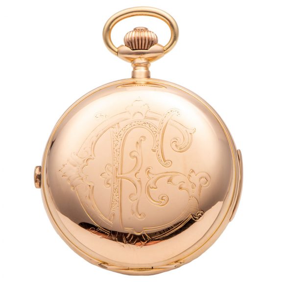 Swiss gold lever with six horological complications Circa 1895 Swiss gold lever with six horological complications Circa 1895