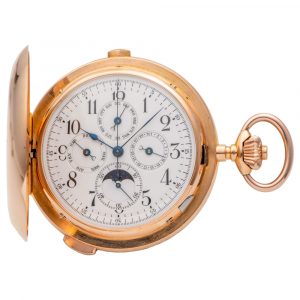 Swiss gold complicated watch for the Italian market Circa 1905