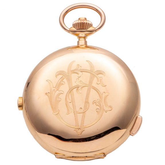 Swiss gold complicated watch for the Italian market Circa 1905 Swiss gold complicated watch for the Italian market Circa 1905