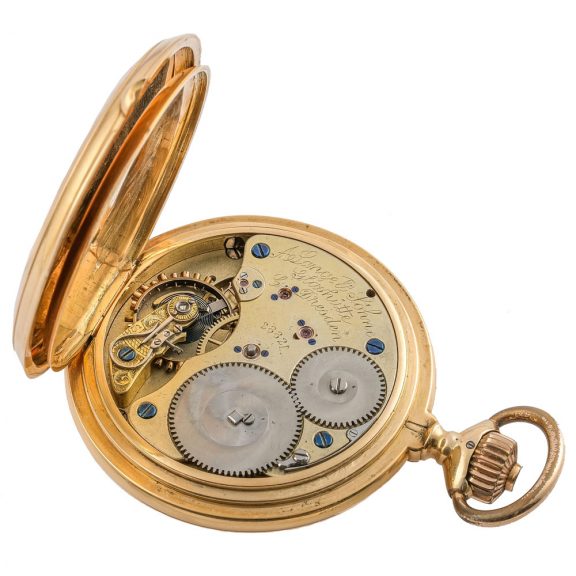 German 18K yellow gold keyless lever pocket watch Circa 1890 German 18K yellow gold keyless lever pocket watch Circa 1890