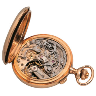 Swiss 14 carat gold split seconds Rattrapante chronograph Circa 1880