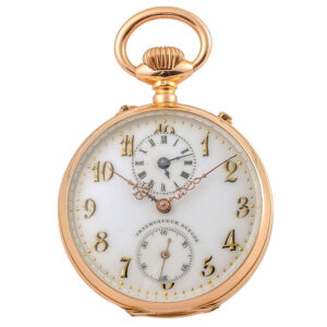 Swiss 18 carat gold dual time zone pocket watch Circa 1890