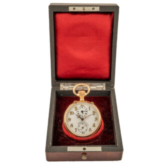 Swiss 18 carat gold dual time zone pocket watch Circa 1890