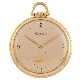 Swiss yellow gold plated Art Deco pocket watch Circa 1940