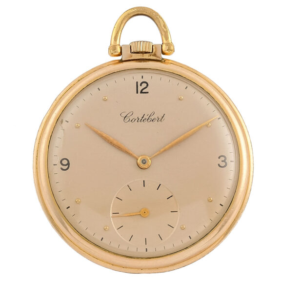 Swiss yellow gold plated Art Deco pocket watch Circa 1940