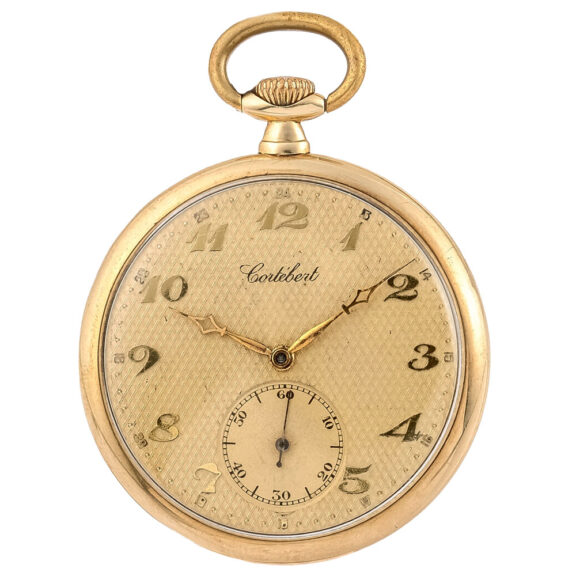 Swiss 14K gold and enamel Art Deco pocket watch Circa 1930