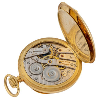 Swiss gold open faced keyless lever pocket watch Circa 1940