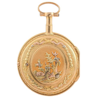 Swiss vari coloured gold Louis XVI pocket watch Circa 1785