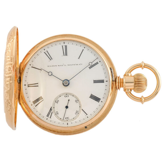 Heavy American 18K gold hunting cased pocket watch Circa 1873