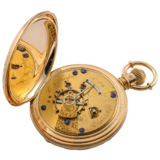 Heavy American 18K gold hunting cased pocket watch Circa 1873