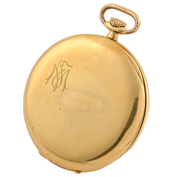 Swiss 18K yellow gold keyless lever pocket watch Circa 1935 Swiss 18K yellow gold keyless lever pocket watch Circa 1935