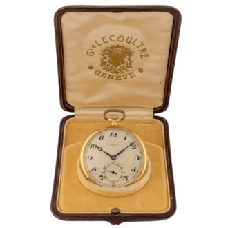 Swiss 18K yellow gold keyless lever pocket watch Circa 1935