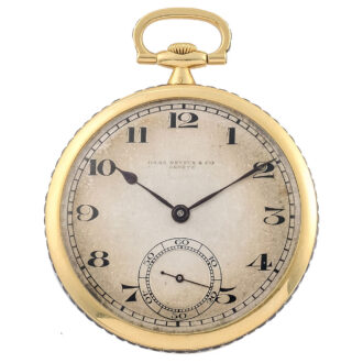 Swiss gold and sapphire set Art Deco dress watch Circa 1930