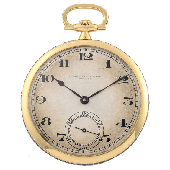 Swiss gold and sapphire set Art Deco dress watch Circa 1930