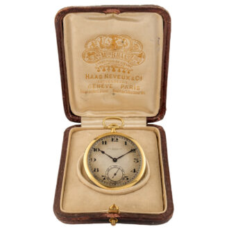 Swiss gold and sapphire set Art Deco dress watch Circa 1930