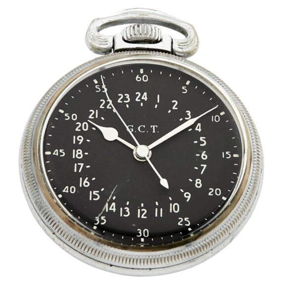 American chromed metal military observation watch Circa 1940
