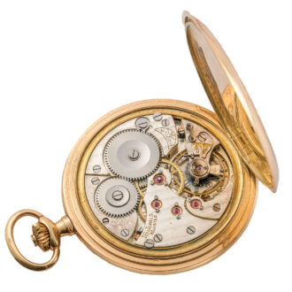 Swiss 14K gold Art Deco precision pocket watch Circa 1930