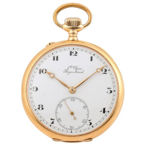 Swiss 14K gold open faced lever pocket watch Circa 1914
