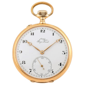 Swiss 14K gold open faced lever pocket watch Circa 1914