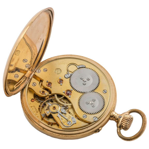 Swiss 14K gold open faced lever pocket watch Circa 1914 Swiss 14K gold open faced lever pocket watch Circa 1914