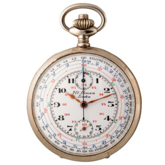English white metal chronograph pocket watch Circa 1950