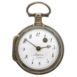 Early French silver key wind verge pocket watch Circa 1780