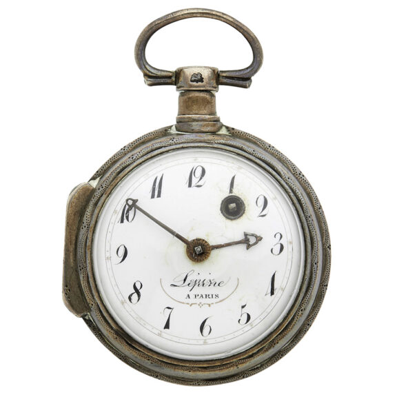 Early French silver key wind verge pocket watch Circa 1780