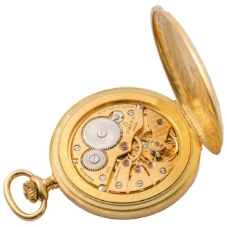 Swiss yellow gold new old stock pocket watch Circa 1982