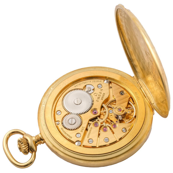Swiss yellow gold new old stock pocket watch Circa 1982 Swiss yellow gold new old stock pocket watch Circa 1982