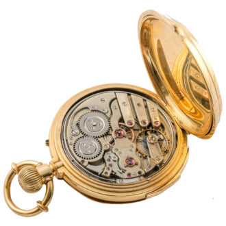 Swiss 18K gold minute repeating pocket watch Circa 1880