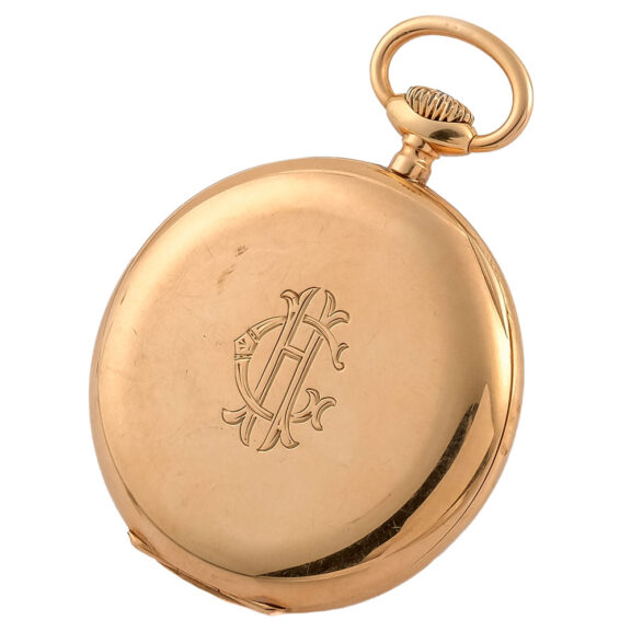 Swiss 14 carat pink gold keyless pocket watch Circa 1920 Swiss 14 carat pink gold keyless pocket watch Circa 1920