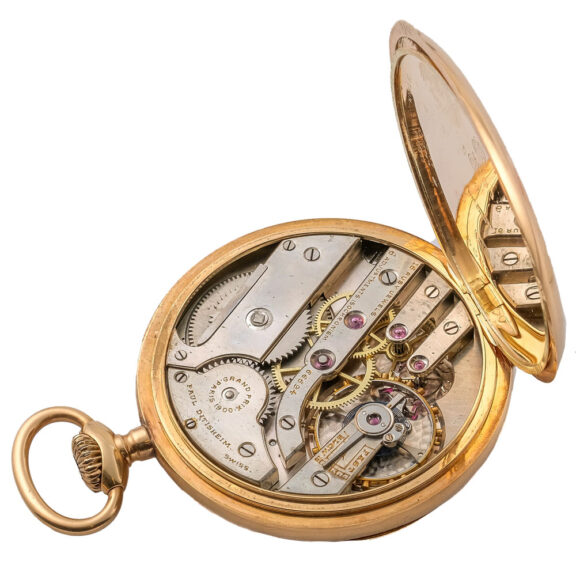 Swiss 14 carat pink gold keyless pocket watch Circa 1920 Swiss 14 carat pink gold keyless pocket watch Circa 1920