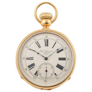 Swiss 18K yellow gold keyless pocket watch Circa 1880