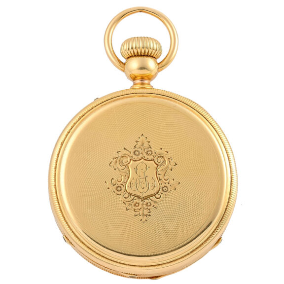 Swiss 18K yellow gold keyless pocket watch Circa 1880 Swiss 18K yellow gold keyless pocket watch Circa 1880
