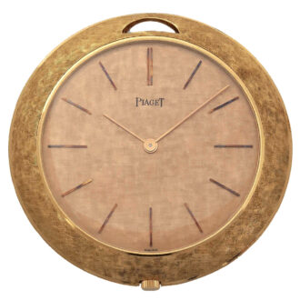 Swiss 18K yellow gold open faced dress watch Circa 1960