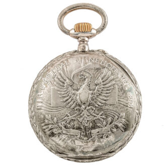 Swiss silver marksman's watch with certificate Circa 1898