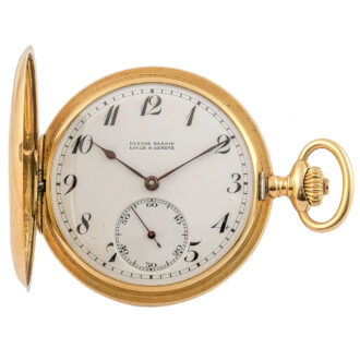 Swiss gold hunting cased keyless pocket watch Circa 1930