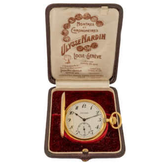 Swiss gold hunting cased keyless pocket watch Circa 1930