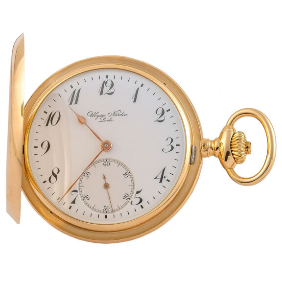 Swiss 18K gold hunting cased lever pocket watch Circa 1905